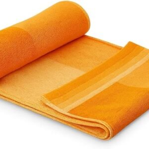 Light & Dark Orange Beach Towels – 2 Pack | Premium Cotton Jacquard | Soft & Quick Dry | Oversized 100% Cotton 30x60 Inches | Ideal for Pool, Gym & Travel